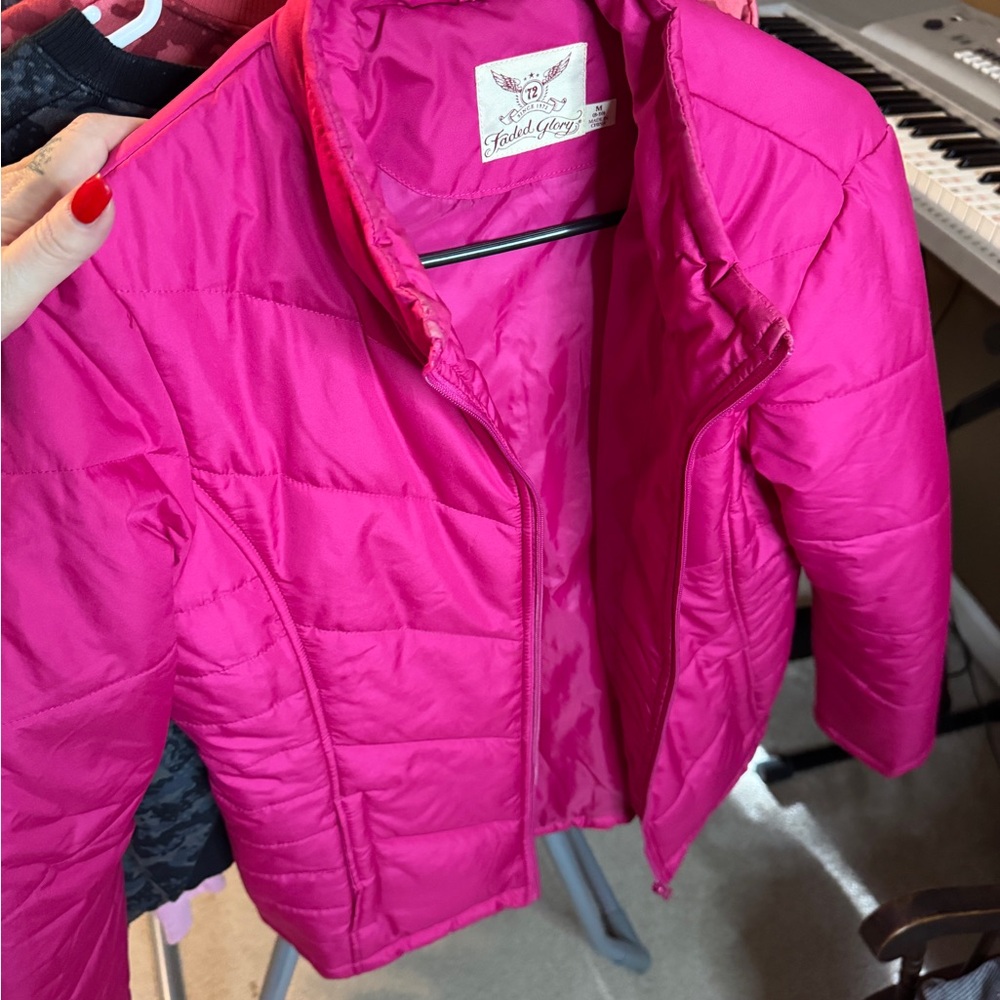 Faded Glory Bright Pink Jacket